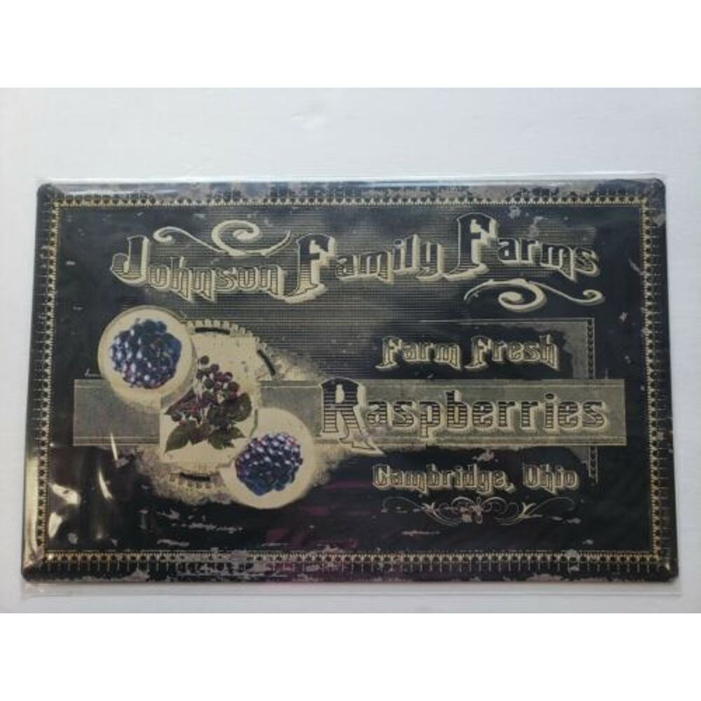 Johnson Family Farm Raspberries 16x10 Ohio Wholesale Rustic Rtr Metal Sign 30557
